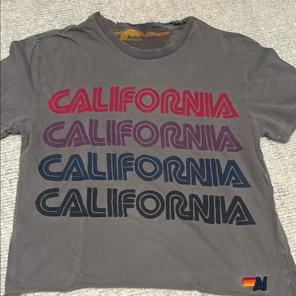Aviator Nation Gray California Tee
